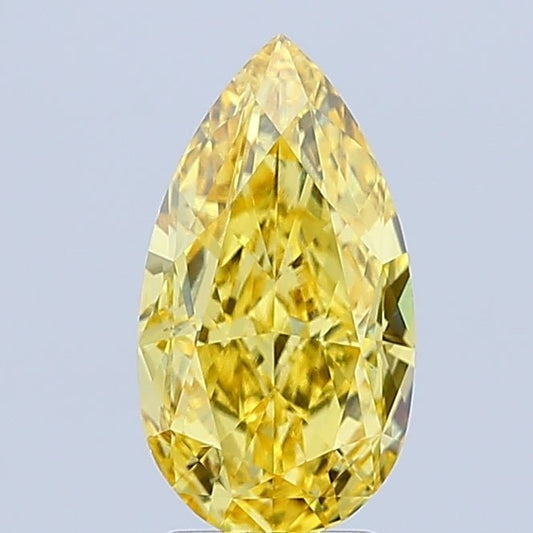 Loose Diamond Pear Shape Yellow Gemstone Lab - grown Diamond - Future Jewelry