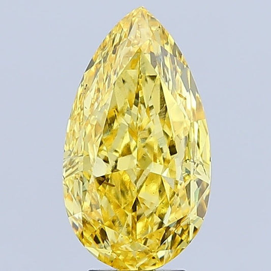 Loose Diamond Pear Shape Yellow Gemstone Lab - grown Diamond - Future Jewelry