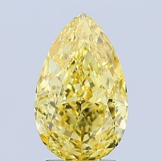 Loose Diamond Pear Shape Yellow Gemstone Lab - grown Diamond - Future Jewelry
