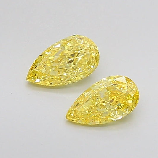 Loose Diamond Pear Shape Yellow Gemstone Lab - grown Diamond - Future Jewelry