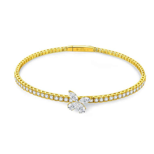 Luxurious Lab Grown Diamond Butterfly Bangle Bracelet for Women - Future Jewelry