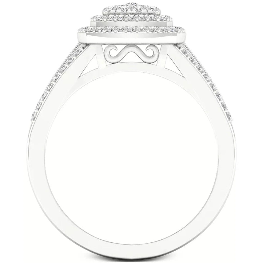 Macy's Diamond Cluster Ring in Sterling Silver - Future Jewelry