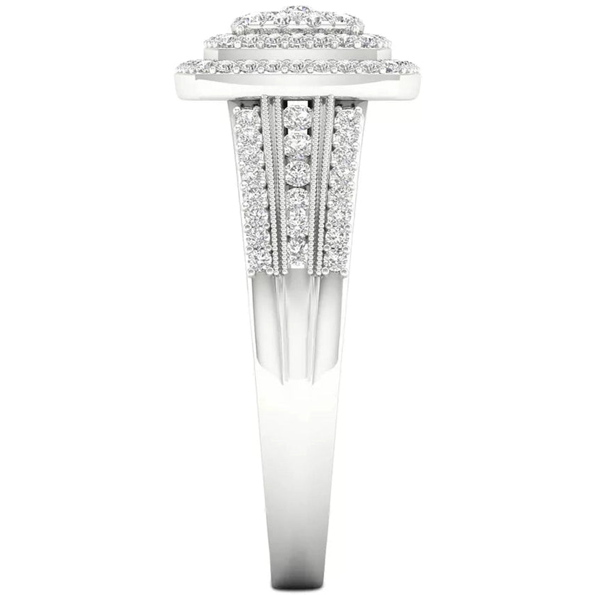 Macy's Diamond Cluster Ring in Sterling Silver - Future Jewelry