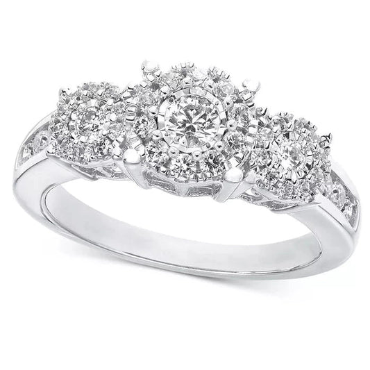 Macy's Women's Diamond Three Stone Engagement Ring in 14k White, Yellow or Rose Gold - Future Jewelry