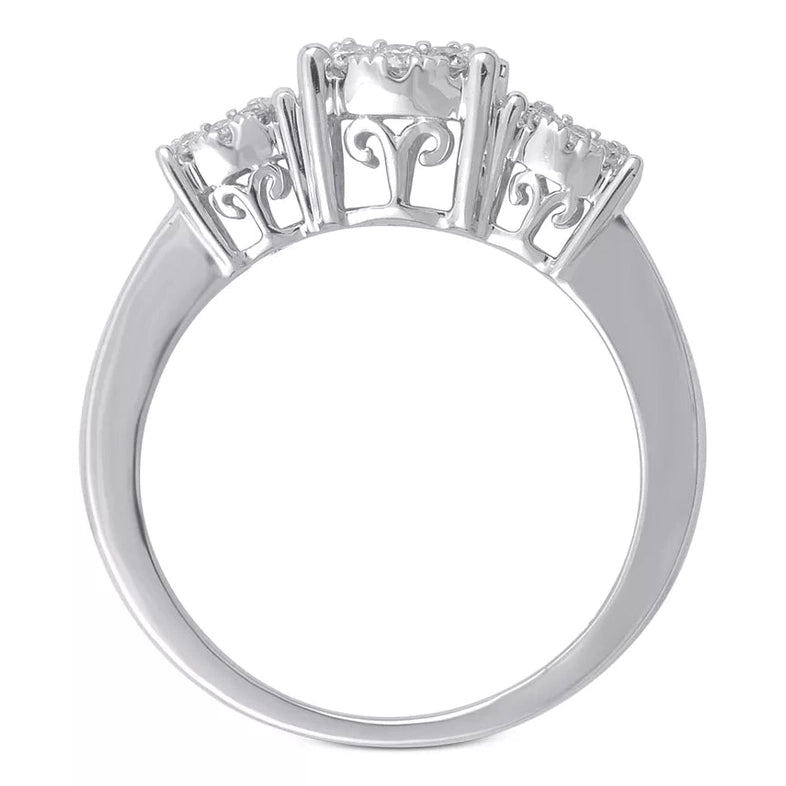 Macy's Women's Diamond Three Stone Engagement Ring in 14k White, Yellow or Rose Gold - Future Jewelry