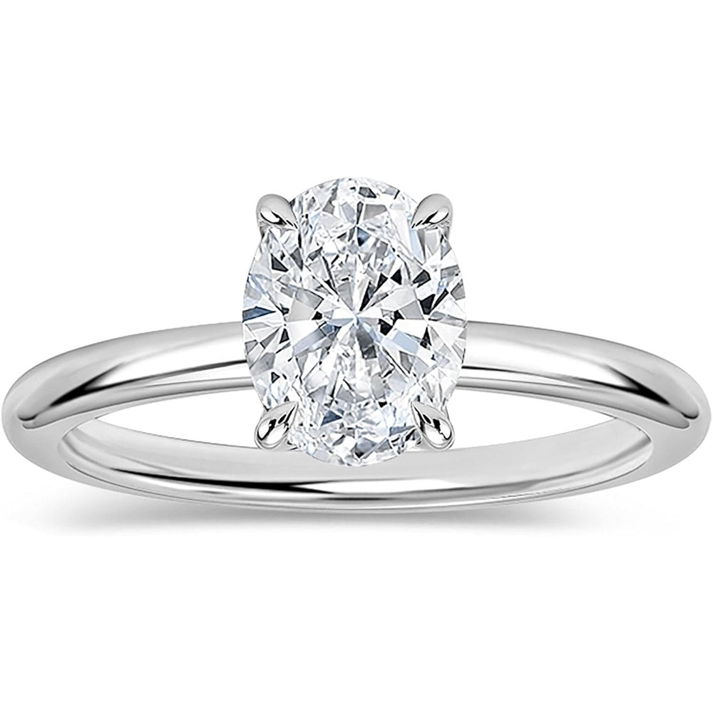 Oval Lab Grown Diamond Engagement Ring in 10K Gold - Future Jewelry
