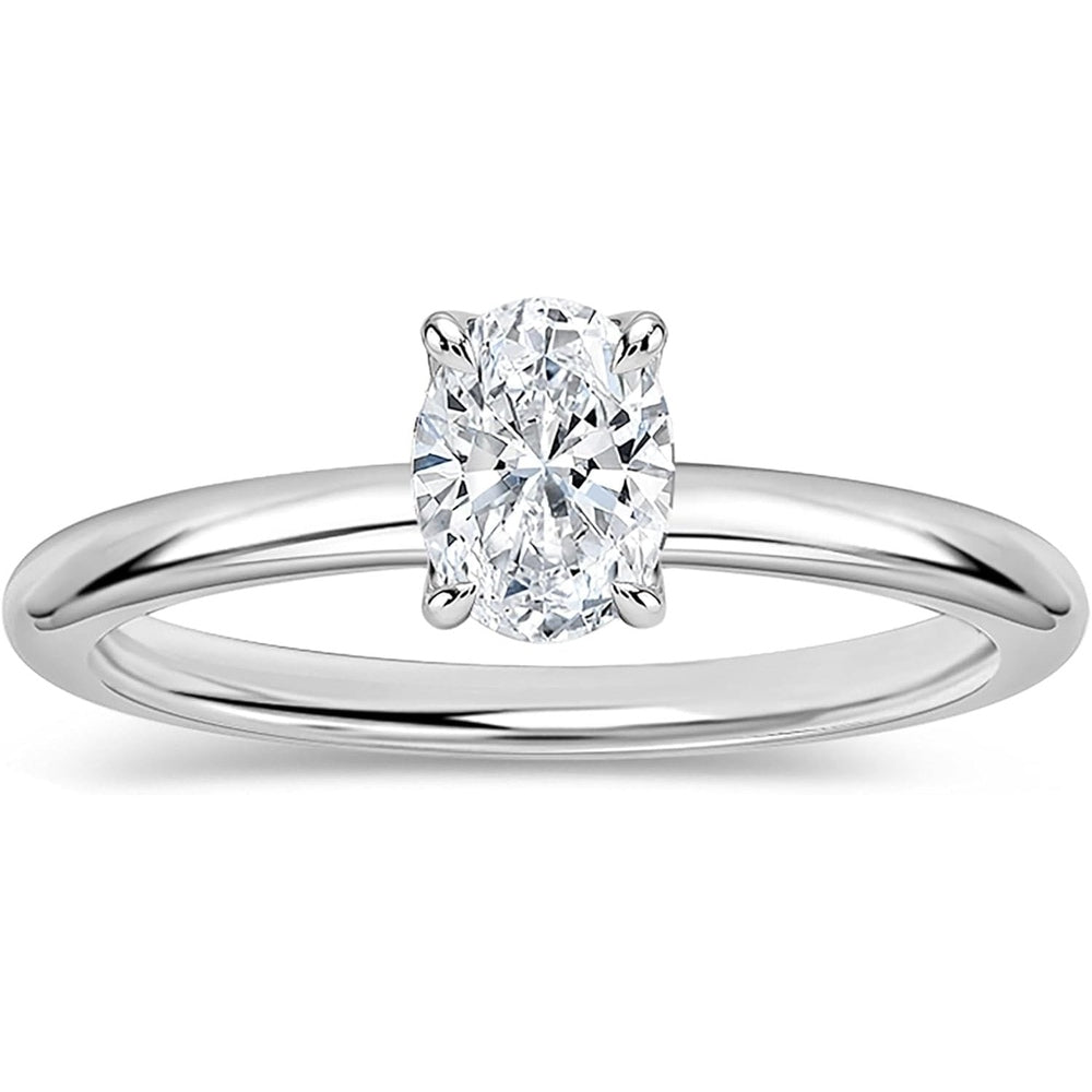 Oval Lab Grown Diamond Engagement Ring in 10K Gold - Future Jewelry
