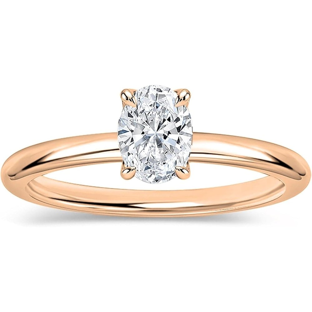 Oval Lab Grown Diamond Engagement Ring in 10K Gold - Future Jewelry