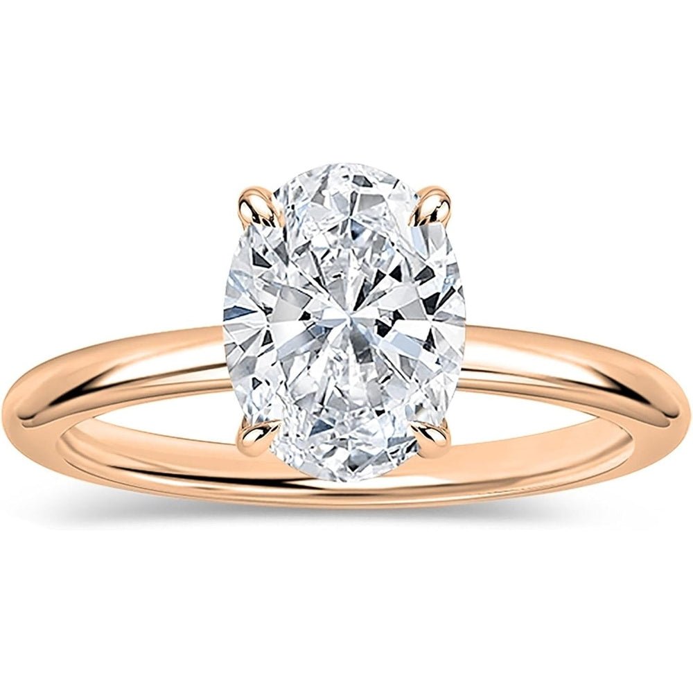 Oval Lab Grown Diamond Engagement Ring in 10K Gold - Future Jewelry