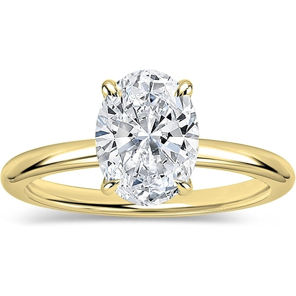 Oval Lab Grown Diamond Engagement Ring in 10K Gold - Future Jewelry