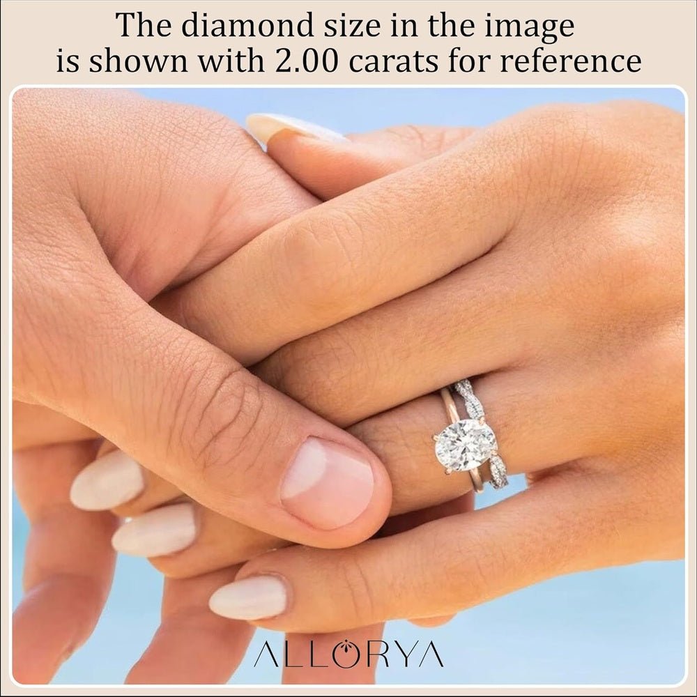 Oval Lab Grown Diamond Engagement Ring in 10K Gold - Future Jewelry