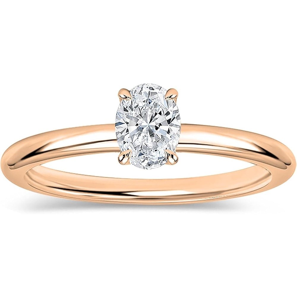 Oval Lab Grown Diamond Engagement Ring in 10K Gold - Future Jewelry