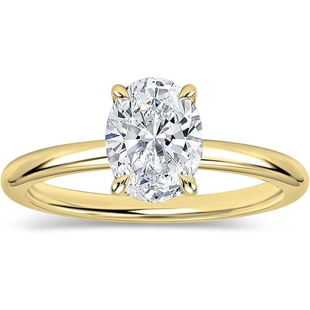 Oval Lab Grown Diamond Engagement Ring in 10K Gold - Future Jewelry