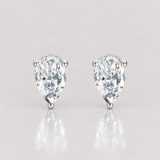 Pear Lab Grown Diamond Stud Earrings, 18K Gold