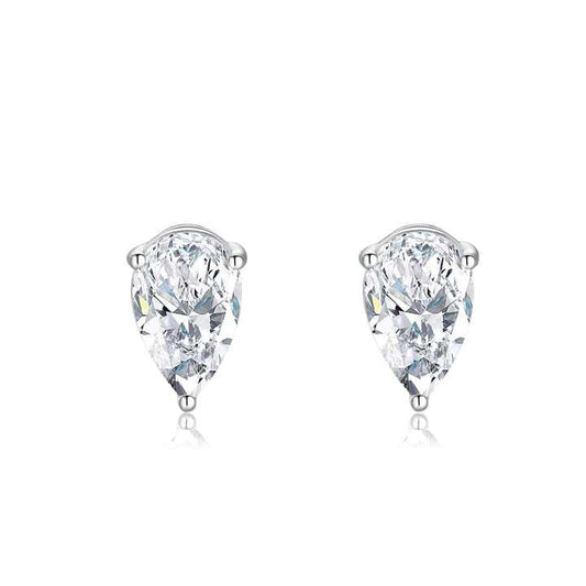 Pear Cut Lab Grown Diamond Stud Earrings in 18K Gold - Future Jewelry