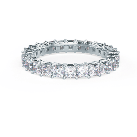 Princess Pave Eternity Lab Grown Diamond Ring in Gold - Future Jewelry