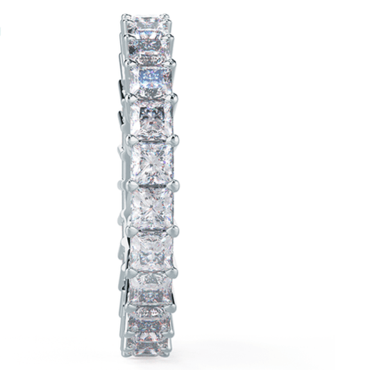 Princess Pave Eternity Lab Grown Diamond Ring in Gold - Future Jewelry
