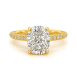 4.75 Carat Lab Grown Diamond Engagement Ring, 14K White Gold