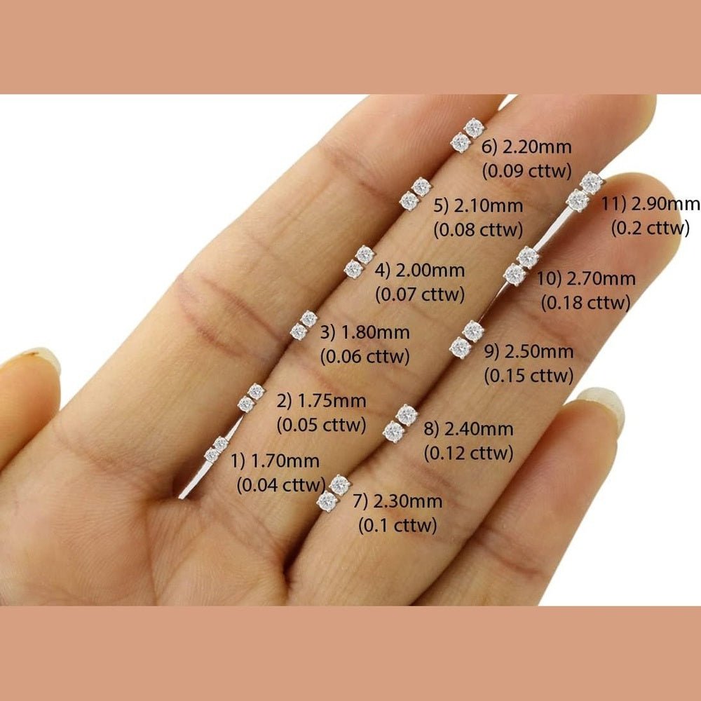 Round Lab Grown or Natural Diamond Stud (IGI Certified 0.70 ct & up) Popular Plus Quality Screw Back Earrings in 14k Solid Gold - Future Jewelry