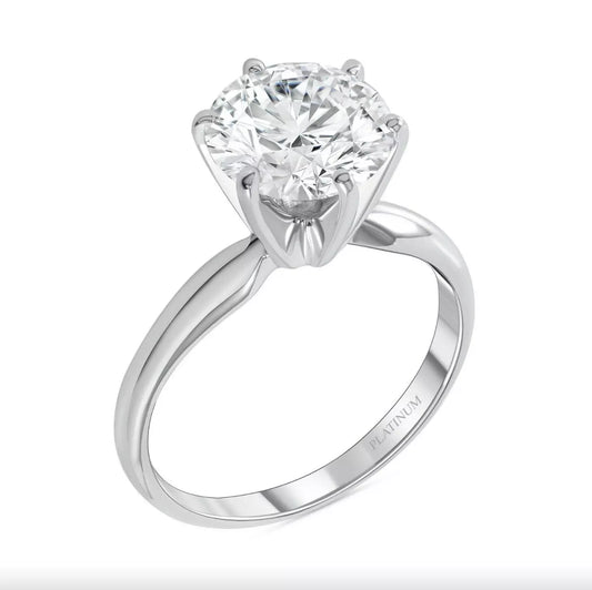 1.50 Carat Lab Grown Diamond Engagement Ring In Platinum, Silver or White Gold