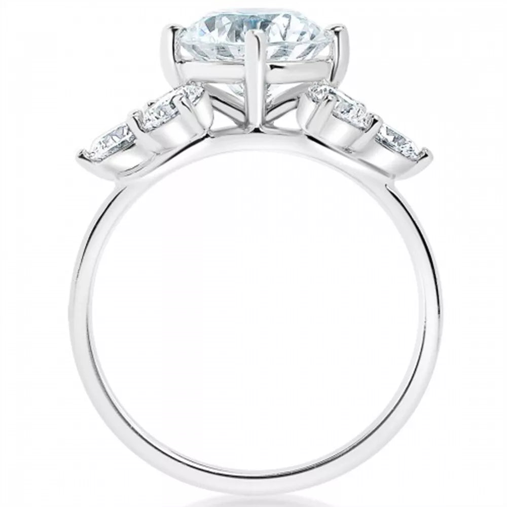2.10 Carat Lab Grown Diamond Engagement Ring IGI Certified Round Cut in 14k White, Yellow, or Rose Gol