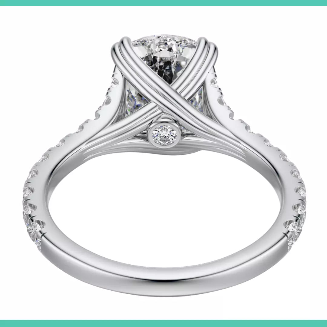 IGI Certified 2.40 Carat Cushion F VS2 Lab Grown Diamond Ring Platinum 900