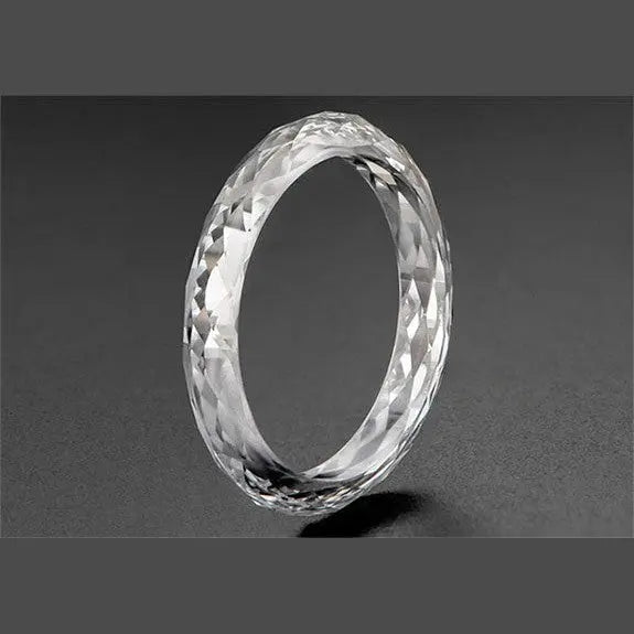 Solid Lab Grown Diamond Ring Band, 6 to 30 Carats, worn on hand - Future Jewelry
