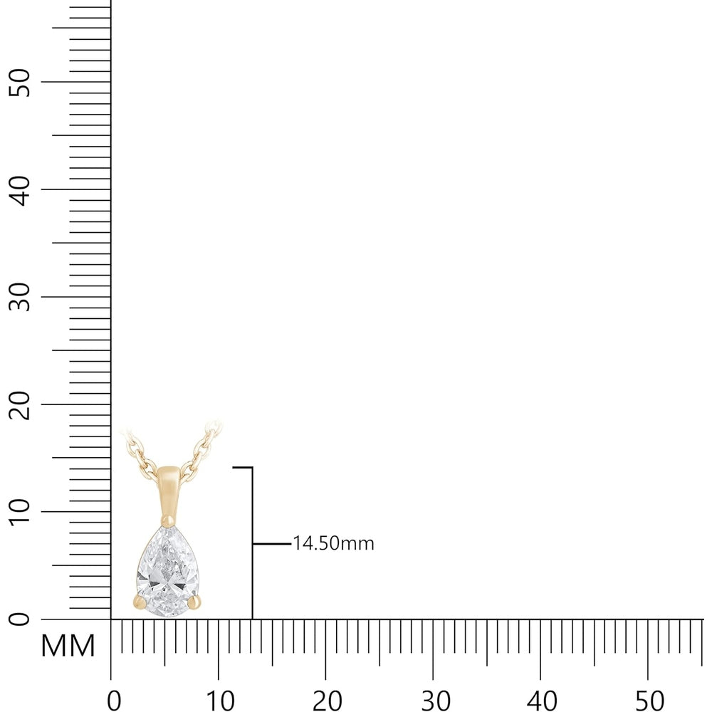 Tear Drop Lab Grown Diamond Pendant in 14K Gold Options - Future Jewelry