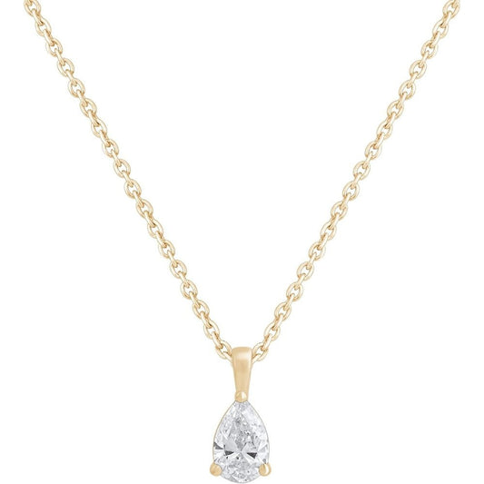 Tear Drop Lab Grown Diamond Pendant in 14K Gold Options - Future Jewelry