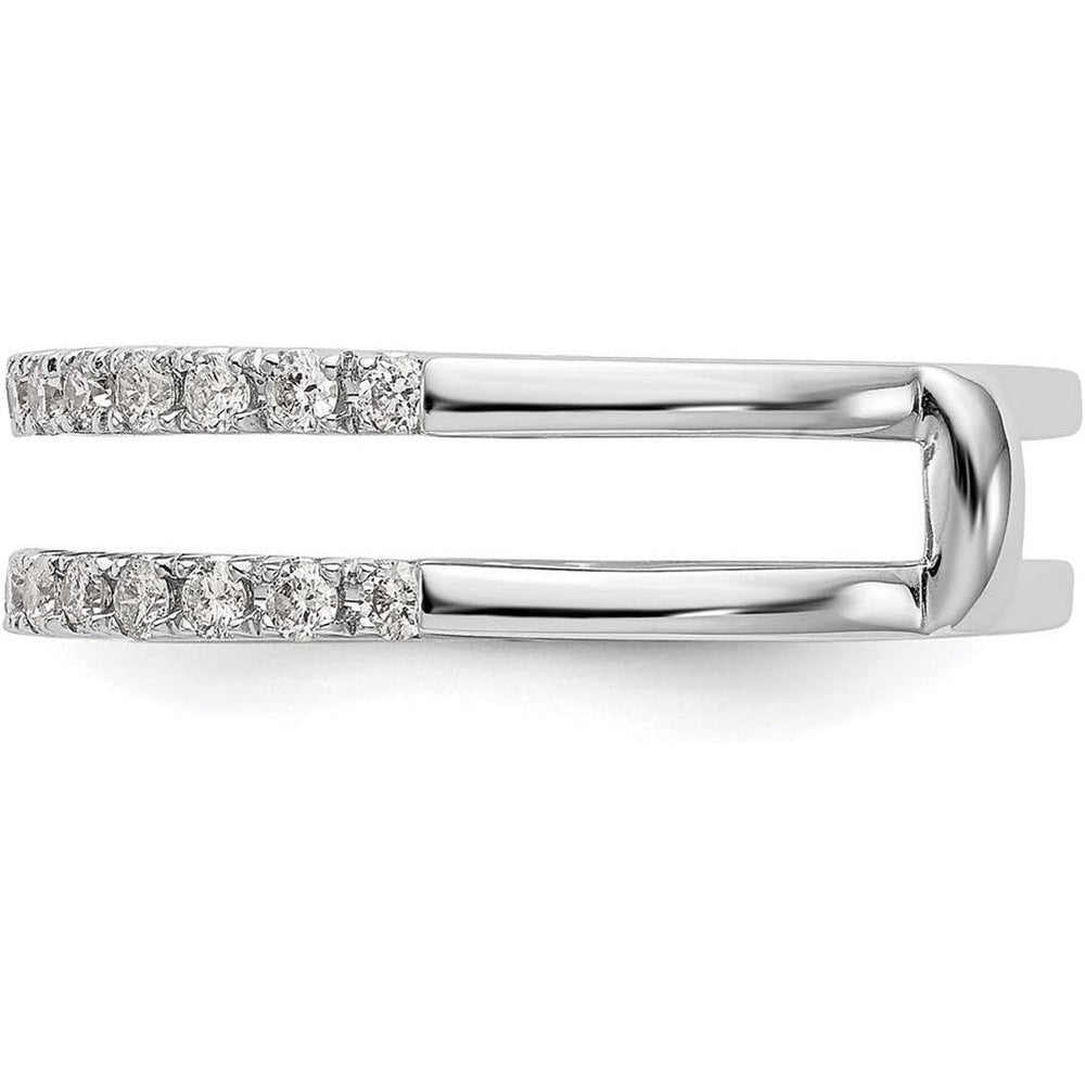 The Celestia Guard – Lab Grown Diamond Ring Guard in 14K White Gold - Future Jewelry