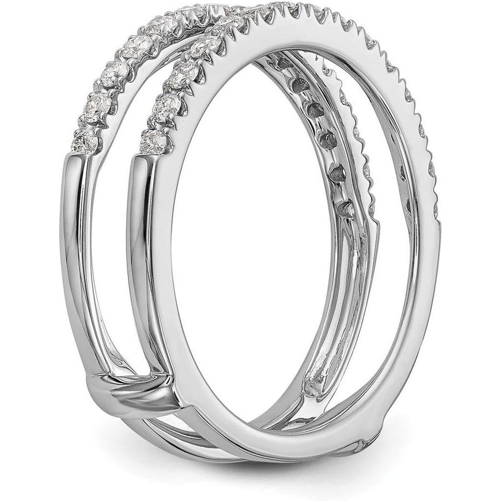 The Celestia Guard – Lab Grown Diamond Ring Guard in 14K White Gold - Future Jewelry