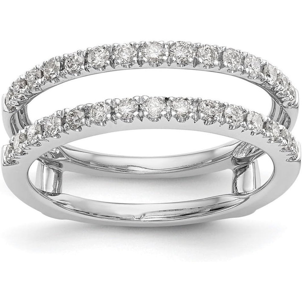 The Celestia Guard – Lab Grown Diamond Ring Guard in 14K White Gold - Future Jewelry
