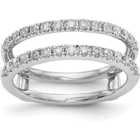 The Celestia Guard – Lab Grown Diamond Ring Guard in 14K White Gold - Future Jewelry