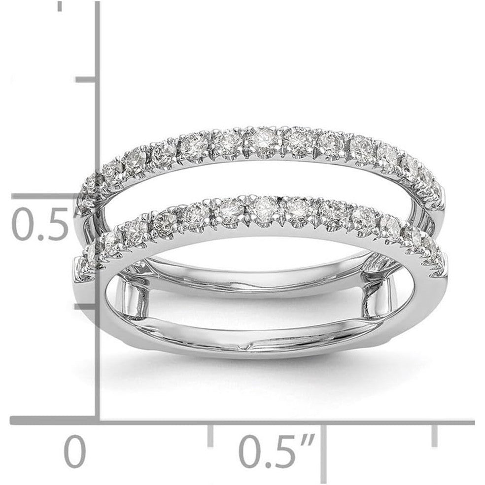 The Celestia Guard – Lab Grown Diamond Ring Guard in 14K White Gold - Future Jewelry