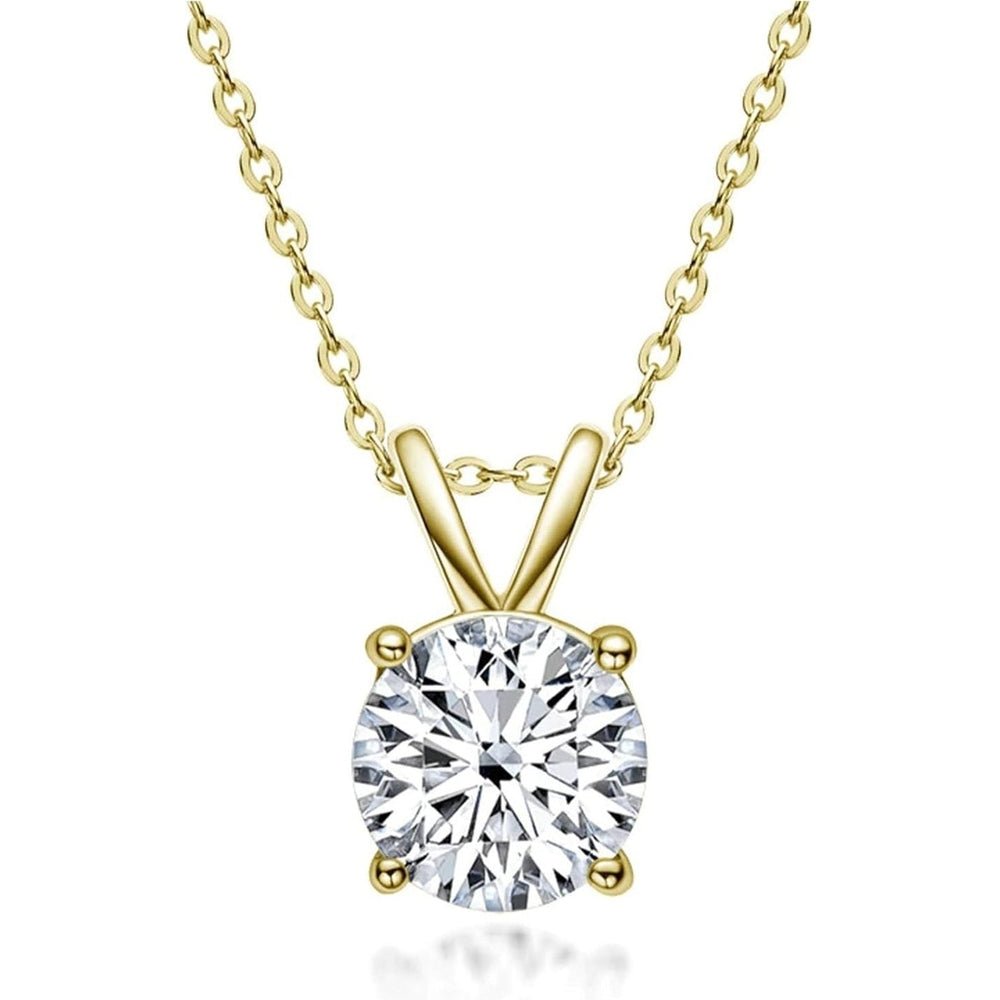 The Diamond Channel Certified LAB GROWN 0.25 - 2.00ct Diamond Necklace for Women, 14 Karat Solid Gold 4 - Prong Diamond Necklace, Gold Diamond Necklace For Women (F - G Color, VS1 - VS2 Clarity) - Future Jewelry
