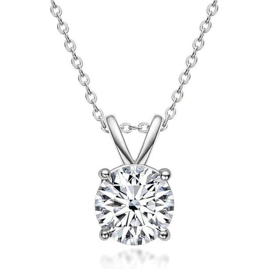 The Diamond Channel Certified LAB GROWN 0.25 - 2.00ct Diamond Necklace for Women, 14 Karat Solid Gold 4 - Prong Diamond Necklace, Gold Diamond Necklace For Women (F - G Color, VS1 - VS2 Clarity) - Future Jewelry