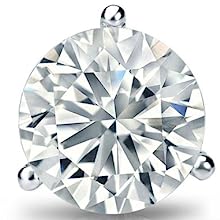 The Diamond Deal IGI Certified .50 to 5.00 Carat Round Brilliant Lab - Grown Diamond 4 - Prong Stud Earrings in 14k Yellow, White or Rose Gold With Push Back Closure - Future Jewelry
