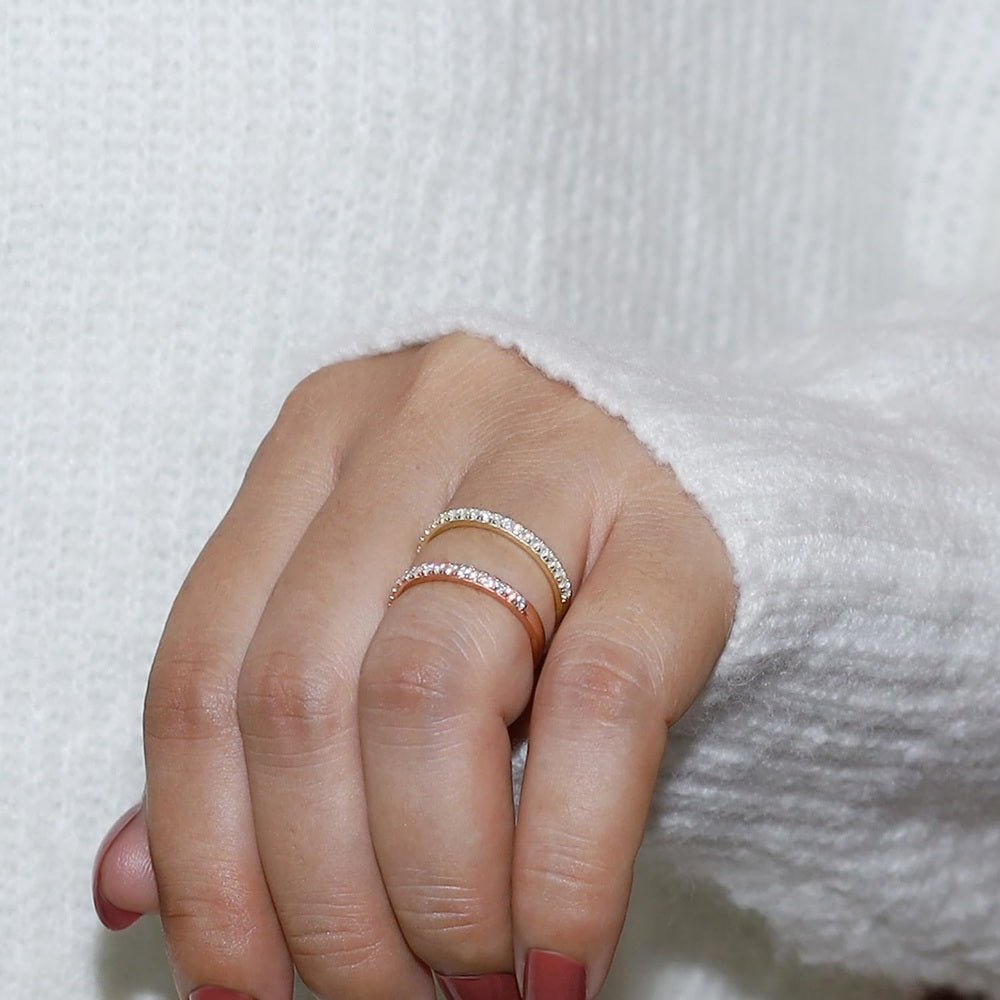 The Evera Band – 0.33 Carat Lab Grown Diamond Half Eternity Ring in 14K Rose Gold - Future Jewelry