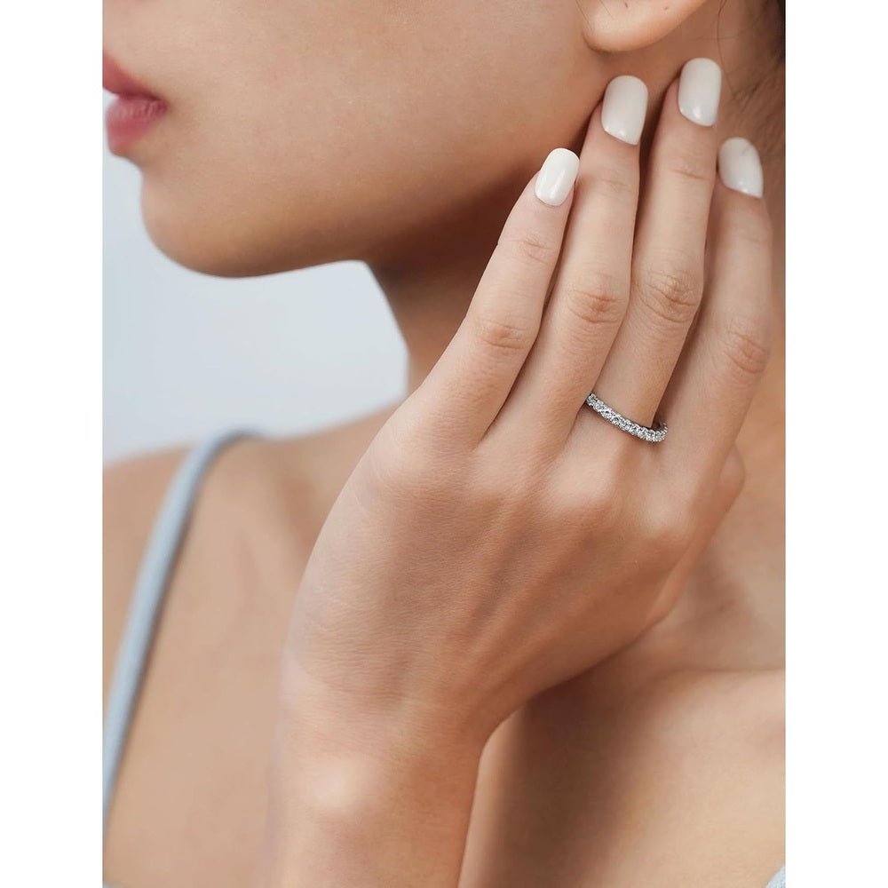 The Lumière Band LG Diamond Eternity Ring in 14K White Gold - Future Jewelry