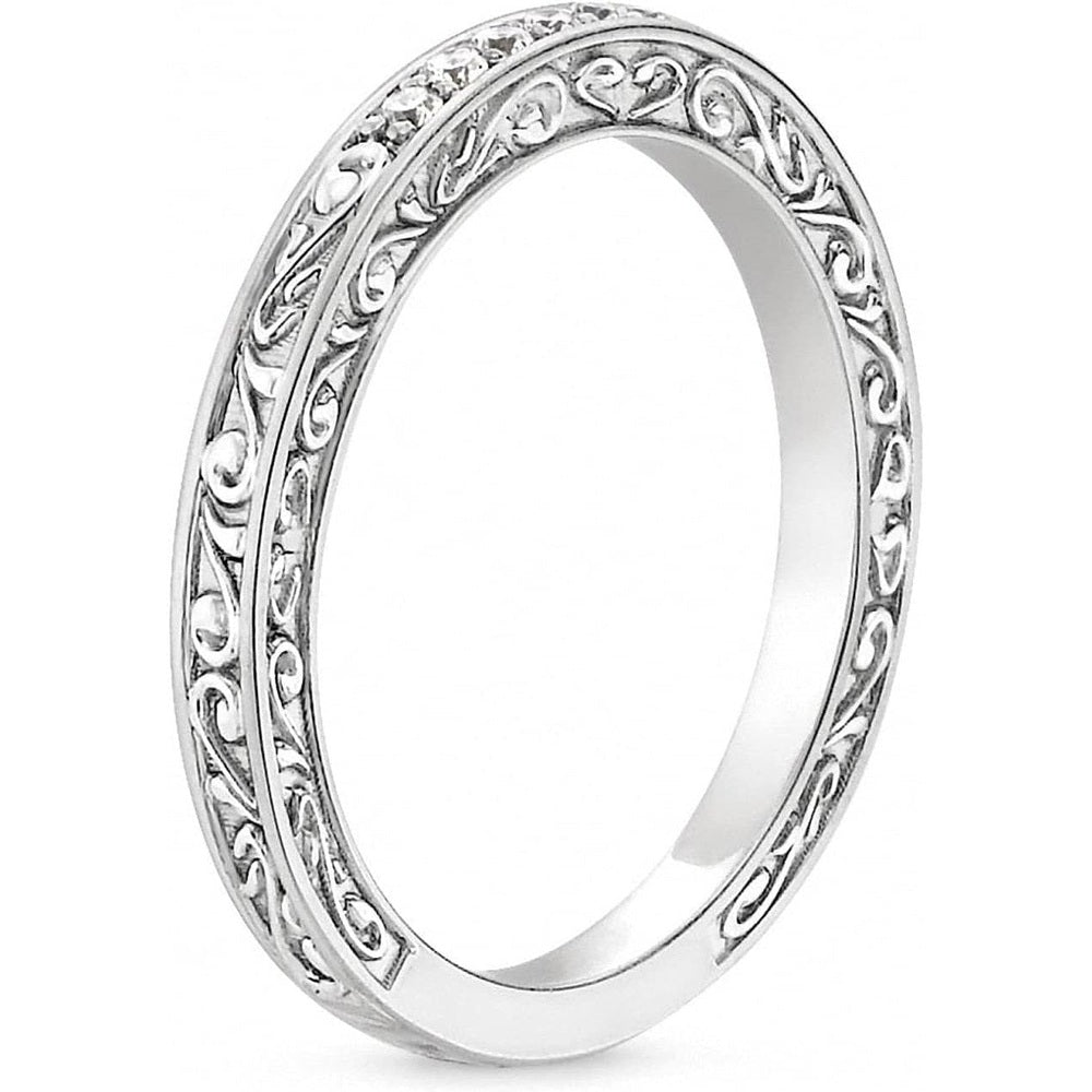 Vintage Lab Grown Diamond Princess Cut Celtic Knot Bridal Ring Sets 1 - 3 Carat (ctw) 10K 14K 18K Gold IGI Certified Lab Diamond Engagement Ring Sets for Women (D Color VVS Clarity) - Future Jewelry