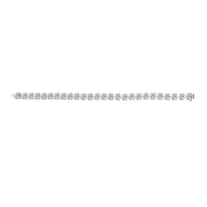 White Gold Heart Cut Lab Grown Diamond Tennis Chain - Future Jewelry