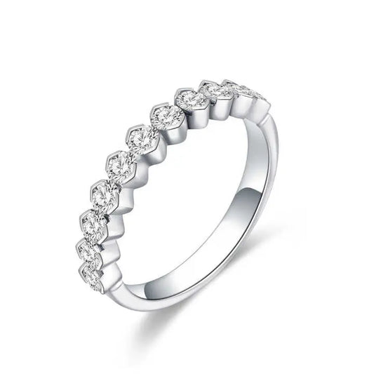 White & Yellow Gold Diamond Eternity Ring for Women - Future Jewelry